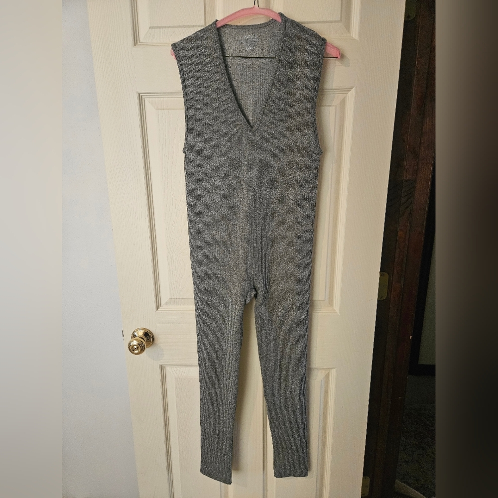 Rue 21 Grey Knit Jumpsuit